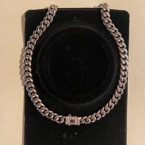Men’s Monaco Cuban Link 12mm Chain Icy Baguette CZ Clasp 316L Stainless Steel